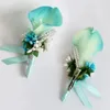 Corsage Boutonniere Pin Wedding Corsage Flower Boutonniere for Groom Bridesmaid Flower Calla Lily Buttonhole Men Marriage Witnes