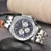 2023 New Mens Watch Quartz Luxury Navitimer B01 DIAL العلامة التجارية Chronograph Belt Strap حزام عالي الجودة Wristwatch B2