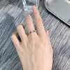 Eternity Sapphire Diamond Ring 100% Реал 925 Серебряные серебряные обручальные кольца для женских свадебных ювелирных украшений.