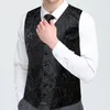 Kamizelki męskie kamizelki dla mężczyzn Slim Fit Mens Wedding Rudyt kamizelka bez rękawów Formal Business Business Męski kamizelka Hanky ​​krawat