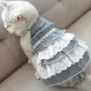 Hundkläder husdjurskläder valp kjol katt prinsessan klänning dekoration medium all-kitty pografiska kläder