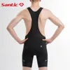 Santic Männer Radfahren Trägerhose Sommer 4D Gepolsterte Radfahren MTB Shorts Sommer Straße Fahrrad Unten Mittelstrecken Reiten K7MC033 230313