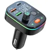 Q10 Bluetooth 5.0 Wireless FM Transmitter Display Pd 20W شحن سريع USB Charger Handsfree Kit FM Modulator مع حزمة البيع بالتجزئة