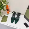 Luxe Designer sandalen dames zomer banketjurk schoenen hoge hakken sexy pumps puntige teen sling back damesschoen Topkwaliteit EU maat 35-41 GTRJUU