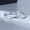 Wedding Rings Stable And Perfect Couple Ring Ins Female Simple Temperament Male Prime Pair Opening Personality Jewelry Gift