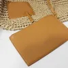 2022 Summer New High-capacity Straw Woven Bag One Shoulder Split Leather Holiday Portable Women's Bag Pastoral Woven Bag 230313