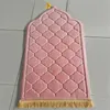 Tapis doux tapis de prière pour musulman Ramadan antidérapant flanelle culte Paded tapis Portable en relief tapis de sol maison prière voyage tapis