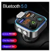 BT23 CAR Bluetooth 5.0 FM Transmissor One Bass Mp3 player grande microfone USB Música USB Play USB QC3.0 PD20W Carregador rápido