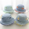 Caps Hats Casual Spring Summer Hat Cowboy Pot Hole Fisherman Hat Boy Girl Wild Hat Denim Cotton Panama Cap 2-5 Years 230313