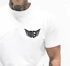 Мужские рубашки Mens Printed Fitness Tees юношеская витаторная футболка с коротким рукавом