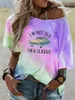 Bloups feminina Mulheres fora do ombro Sexy Tops 2023 Summer Streetwear Ladies Printo casual Printing Shirve Shirts Blouse Plus Tamanho