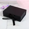 Gift Wrap 30Pcs/Lot 6 Colors Foldable Hard Box With Ribbon Magnetic Closure Lid Favor Boxes Children's Shoes Storage