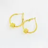 Necklace Earrings Set Chunky Twist Hoop Stud 18K Gold Plated Stainless Steel Statement Earring For Women