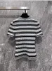 Chan Home 2023 Summer New Женская футболка Stripe Sexy Tops Top Casual Frood Fashion Ootd CCCC Logo