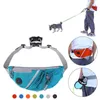 Dog Collars Pull-free Sports Waist Bag Pockets Pet Training Traction Rope Running Freely Jogging Supplies