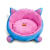 Cat Beds Arrival Warm Bed Velvet Comfortable Ear Shape Kennel For Puppy Cama Gato Lovely Soft Cave House