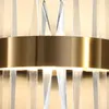 Lampa ścienna nowoczesna design kryształ do sypialni nocny luksusowy stal ze stali nierdzewnej oświetlenie oświetleniowe oświetlenie