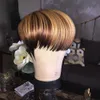 180density 613 Blonde Pixie Cut Wigs Short Bob Human Hair For Women Ombre Blonde Red Pixie Cuts Wig With Bangs Glueless