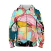 Herrtröjor 3d tryckt tröja hoodie män och kvinnor flamingo hip hop roliga höst streetwear för par kläder wy118