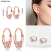 Stud Earrings 2023 Charm Double Hoop 925 Silver Fit Original Brand Charms Diy Fine Jewelry Gift For Women Earring Making