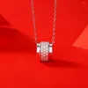 Choker TKJ S925 Real Silver 시니어 목걸이 Moissanite Ten Mile Galaxy Pendant Fashion Clavicle Chain 여성 웨딩 쥬얼리