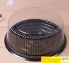 Большая круглая коробка для торта 8 дюймов сырная коробка прозрачная пластиковая торт контейнер свадебный торт держатель торта