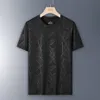 Męskie koszulki Summer T-shirt Mężczyźni oddychają fajne koszulka letnia koszula z krótkim rękawem o nokół TEES Moda swobodny geometryczny nadruk 230313