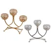 Ljushållare 95 nordisk stil kristallhållare 3 koppar metall ljusstak stativ för bröllop födelsedag matbord dekoration