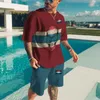 Мужские спортивные костюмы модная бренда Street Hip Hop футболка Mens Summer Casual Sportswear Негабаритный 3D-печать