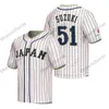 Japão Baseball Jersey World Baseball Clássico 16 Shohei Ohtani 51 Ichiro Suzuki 11 Yu Darvish 2023 Personalizado Homens Mulheres Juventude Jerseys Tamanho S-5XL