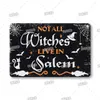 Halloween Poster Vintage Signs Metal Tin Sign Poster Metal Sign Plaque Decoration for Living Room Door Yard Home Wall Decor 30X20cm W03