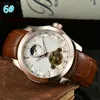 2023 hoogwaardige luxe herenhorloges Fourneedle werkende serie Groot vliegwiel Automatisch mechanisch horloge Mode Top luxe merk Horloges Leren riem Beste