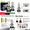 Bilstrålkastare 1 par H7 LED -strålkastare BB Kit 100W 20000lm Pure White Bbs 6000K 12V Strålkastare Foghuvudlampor Drop Delivery Mob DHXDA