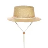 Casquettes Chapeaux Designer Blanc Canotier Chapeau Avec Cordon Jugulaire Enfants Été Paille Soleil Chapeaux Parent-enfant Chapeau Fille Garçon Chapeaux De Plage 230313