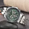 2023 New Mens Watch Quartz Luxury Navitimer B01 DIAL العلامة التجارية Chronograph Belt Strap حزام عالي الجودة Wristwatch B2