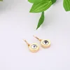 Exquisite love diamond earrings iced out graceful lucky gold silver rose color happy womens earring jewlery Europe circles earing promise ohrringe ZB008 F23