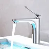 Bathroom Sink Faucets Cabinet Vertical Washbasin Mixer And Cold Water Modern Basin Tap Chrome Single Handle Brass Faucet J18371