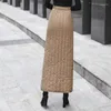 Skirts Winter Down Cotton Women 2023 Fashion Vintage Elastic Waist Thicken Warm Windproof Skirt Ladies Loose Long Woman