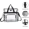 أكياس مدرسية PVC Clear Presh Stadium Cublic Tapered Crossbody للحفلات الموسيقية المهرجانات الرياضية 230313