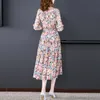 Casual Dresses Beach Midi Floral Spring Summer Dress Women Tunics Fashion Elegant Bodycon Boho Party Chiffon Casual Prom Evening Dresses 230313