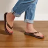 Kapcie wygodne sandały miękkie wygodne skórzane mikrofibry śliski Flip Flip Flop Letni but dla kobiet płaski rozmiar 43