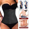 Kvinnors shapers 6xl plus size corset body shaper latex midje tränare cincher blixtlås viktminskning dra åt formen timglasbälte kvinnor