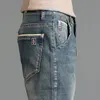 Jeans pour hommes jeans masculin sage skinny jeans mode Coton décontracté denim slim slim fit pantalon coréen masculin streetwear marque de marque 230313
