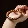 Strand Beaded Strands Sandalwood Hand String Single Ring Silver Zodiac Buddha Heart Mantra Bracelet For Men Women BangleBeaded StrandsBeaded