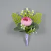 Grossist 100 st konstgjorda blomma te Rosenknopp Simulering Falsk Retro Camellia Bract Rose Blomsterhuvuden Bröllopsdekoration DIY Presentbox Collage