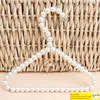100pcs Beautiful 20cm Pearl Kid Baby Pet Dog Clothes Hanger Plastic White Hangers For Clothing ShopHome Laundry Product
