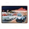 Car Service Targa in Metallo Stazione di Servizio Vintage Targa in Metallo Dipinto Olio Motore Retro Ferro Immagine Decorazione da Parete per Garage Arredamento Negozio di Auto Personalizzato Art Decor 30X20 w01