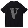 VLONE Summer Men's T-shirt "V" Letter Women's Designer Loose T-shirt Fashion Brand Top Men's Luxury Clothing Street Sports T-shirt Top Cotton Quality Short Sleeve