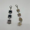 Porte-clés Anime Porte-clés Final Fantasy XV Glaïeul Noctis Prompto Ignis Visages Mignons Acrylique Porte-clés Sangle Suspendue Collection Fans Porte-clés F