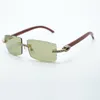 XL diamond cool sunglasses 3524031 with natural original wooden legs and 57 mm cut lens